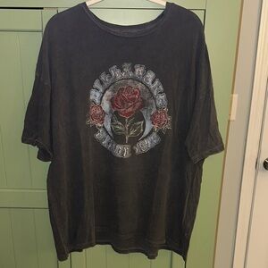 Billabong Vintage Graphic T-Shirt with Rose Design